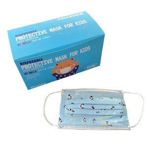50 PCS 3-LAYERS DISPOSABLE FACE MASK [KIDS BLUE]